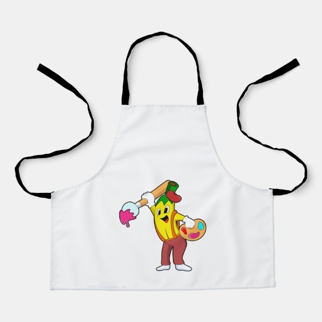 Banana as Painter with Paint brush Apron (Front)