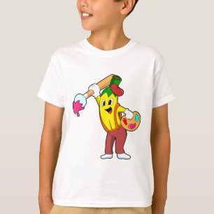 Banana as Painter with Paint brush T-Shirt