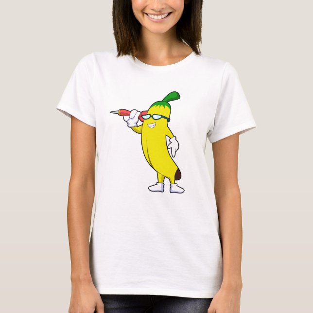 Banana at Darts with Dart T-Shirt (Front)