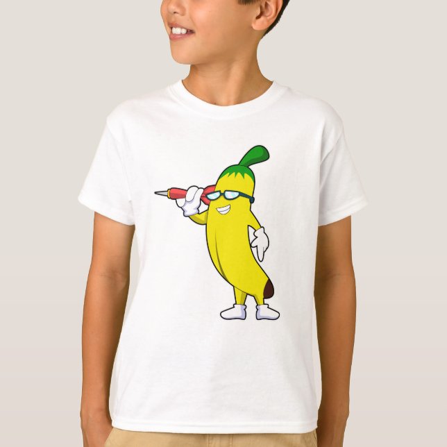 Banana at Darts with Dart T-Shirt (Front)