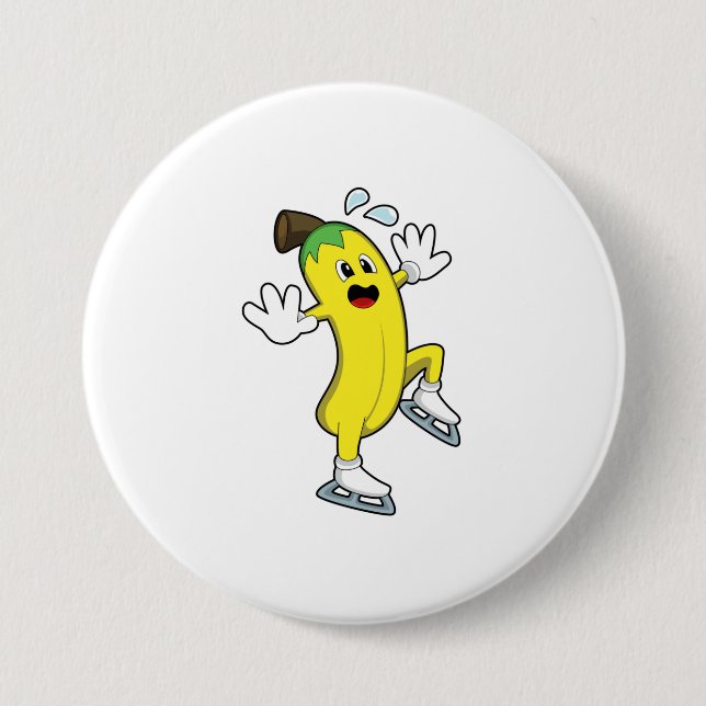 Banana at Ice skating with Ice skates.PNG Button (Front)