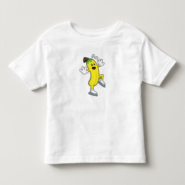 Banana at Ice skating with Ice skates.PNG Toddler T-shirt (Front)
