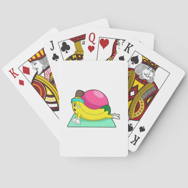 Banana at Yoga Fitness Poker Cards (Back)