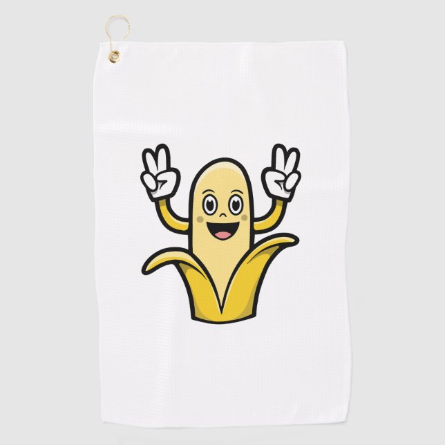 banana baby bib luggage handle wrap drawstring bag golf towel (Front)