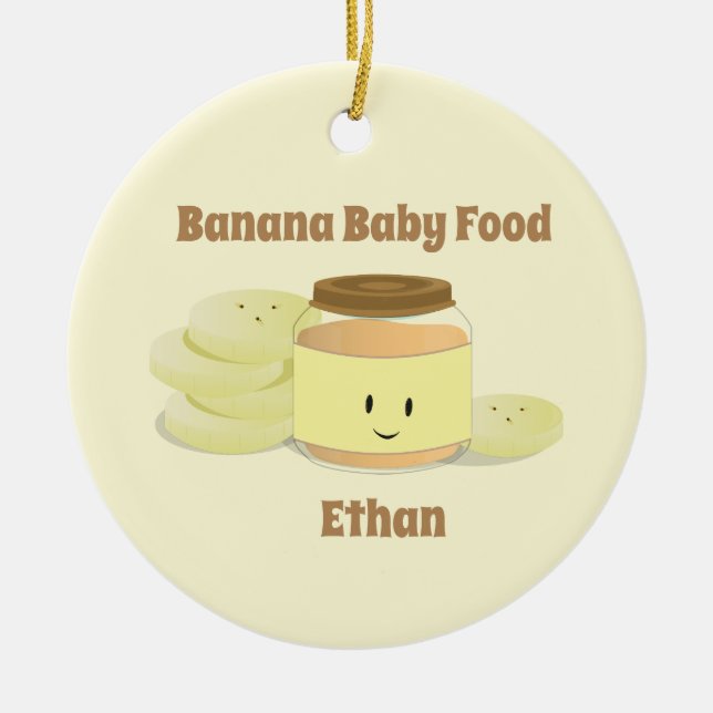 Banana Baby Food Cartoon | Ornament (Front)