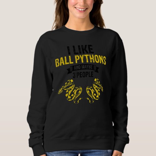Banana Ball Python and Noodle Reptile Designs 2 Sweatshirt