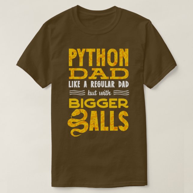 Banana Ball Python Herpetologist Python dad T-Shirt (Design Front)