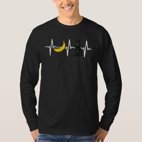 Banana Belgian Sheepdog Heartbeat Dog T_Shirt
