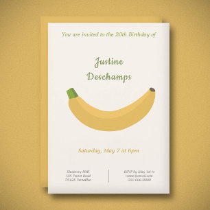 Banana Birthday Invitation