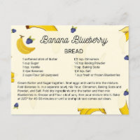 Banana Blue Berry Bread Recipe Postcard