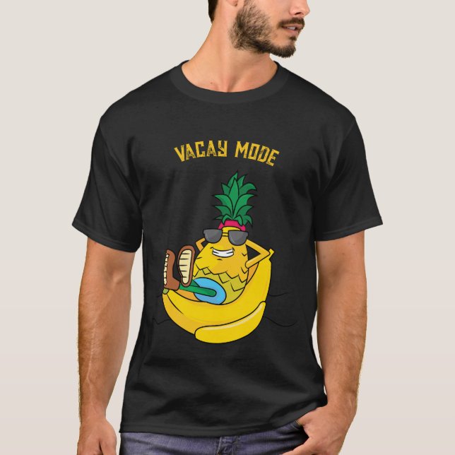 Banana Boat Pineapple Vacay Mode T-Shirt (Front)