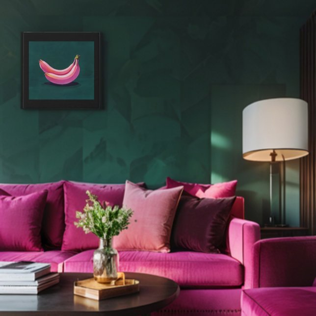 Banana Bonkers: The Pink Banana Paradox Faux Canvas Print (Creator Uploaded)