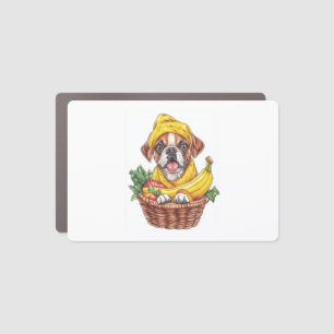 Banana Boxer – Funny Fruit Dog Car Magnet