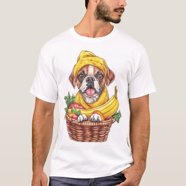 Banana Boxer � Funny Fruit Dog T-Shirt (Front)