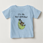 Banana - Boy Monkey 1st Birthday Baby T-shirt at Zazzle