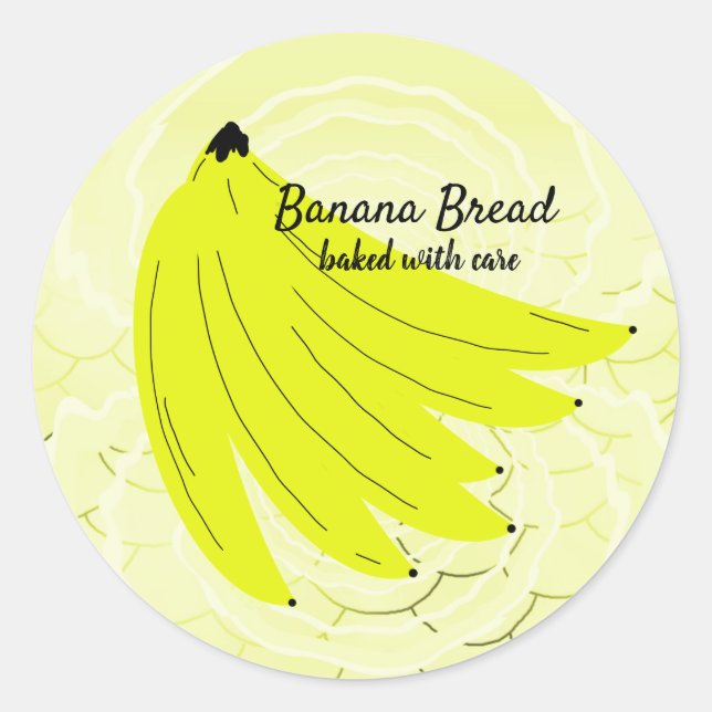 Banana Bread Homemade Round Sticker (Front)