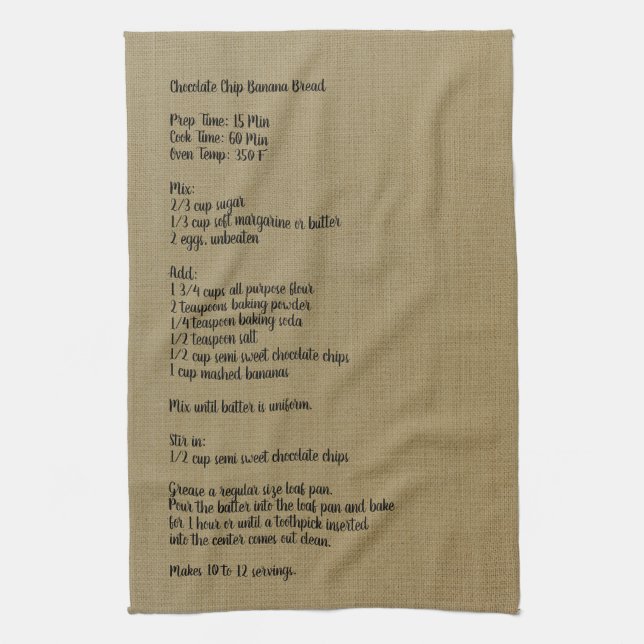 Banana Bread - Linen - Kitchen Towel (Vertical)