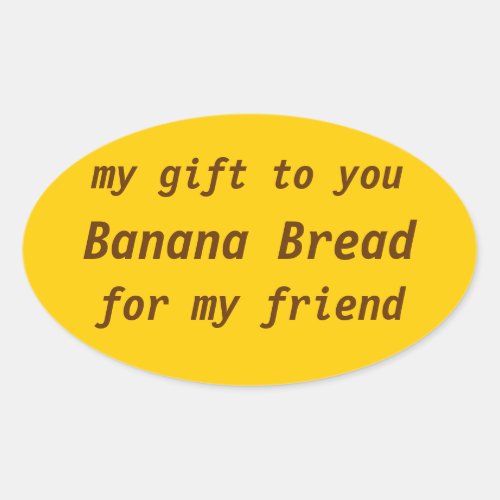 Banana Bread Loaf Label