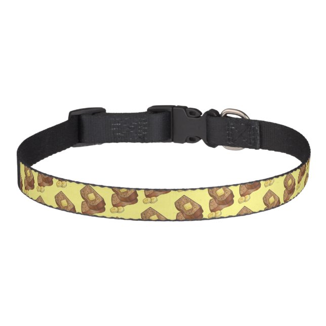 Banana Bread Loaf Slice Butter Baker Baking Food Pet Collar (Front)