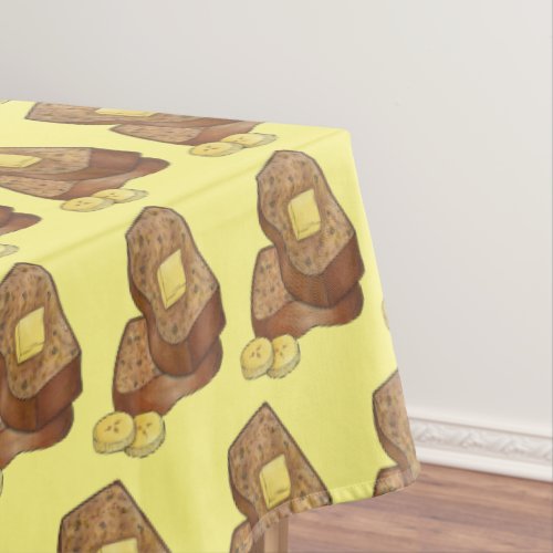 Banana Bread Loaf Slice Butter Bakery Bake Sale Tablecloth