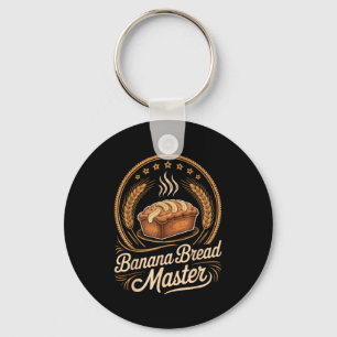 Banana Bread Master Baker Chef Humor Fall Baking L Keychain