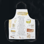 Banana Bread Watercolor Recipe Heirloom Apron<br><div class="desc">For a unique gift, make a batch of goodness right from one of grandma's treasured recipes, and gift along with a heirloom apron printed with the same recipe. Turn handwritten recipes from your mother or grandmother or aunts into gorgeous and sentimental aprons for daily use. Any recipe can be designed....</div>