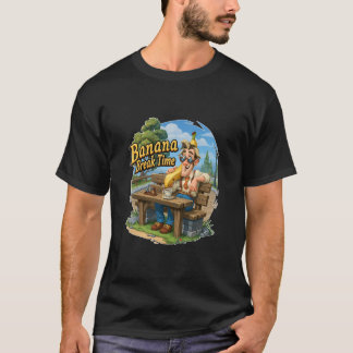 Banana Break Time Funny Surreal Humor Art T-Shirt