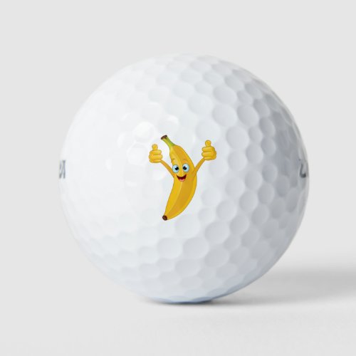 Banana Cartoon Design Golf Balls