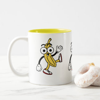 Banana Cartoon Two-Tone Coffee Mug