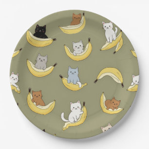 Banana Cat Paper Plates