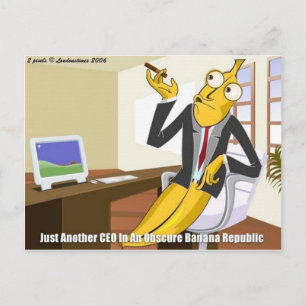 Banana CEO Funny Offbeat Cartoon Collectible Gifts Postcard