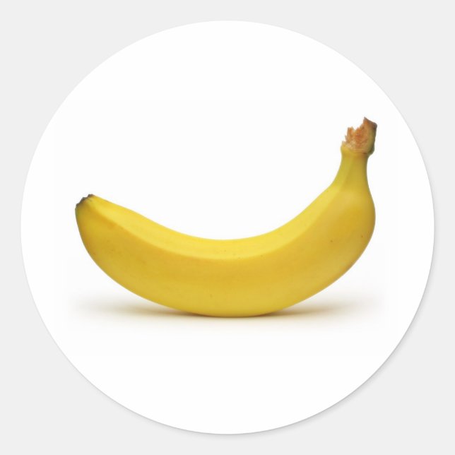 banana classic round sticker (Front)