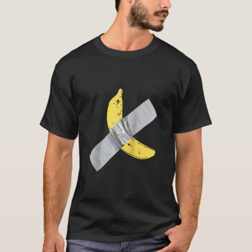 Banana Comedian Art Work Tape Wall Raglan  T_Shirt