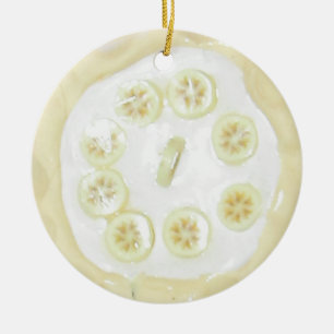 Banana Cream Pie Food Dessert Ceramic Ornament