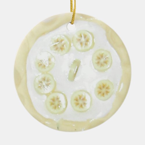 Banana Cream Pie Food Dessert   Ceramic Ornament