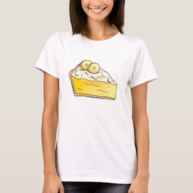 Banana Cream Pie Slice Dessert Foodie Food Shirt (Front)