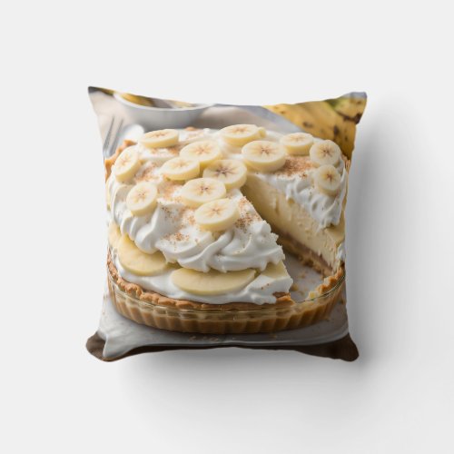 Banana Cream Pie Throw Pillow