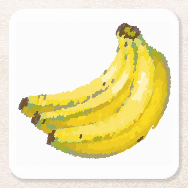 Banana cup holder: square paper coaster (Front)