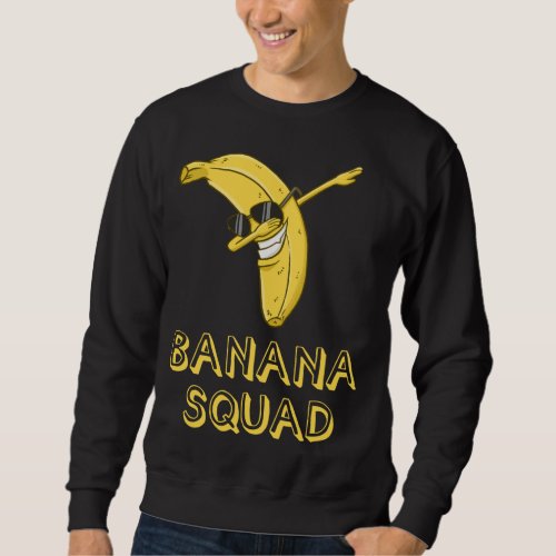 Banana Dabbing Sunglasses Smiling Face Fruit Lover Sweatshirt