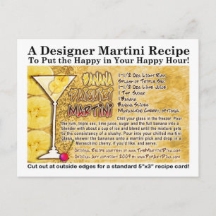 Banana Daiquiri Martini Recipe Postcard