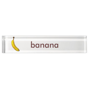 Banana Desk Name Plate