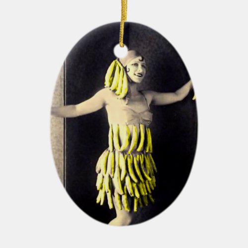 Banana Dress Ceramic Ornament