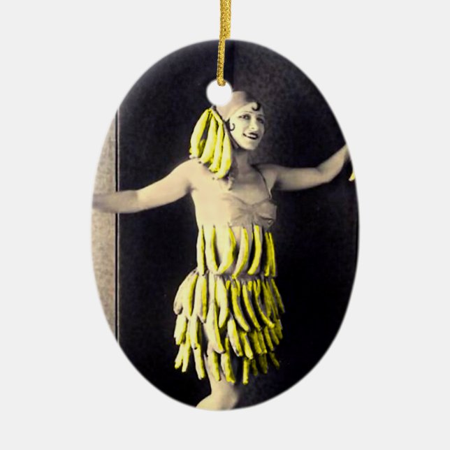 Banana Dress Ceramic Ornament (Front)