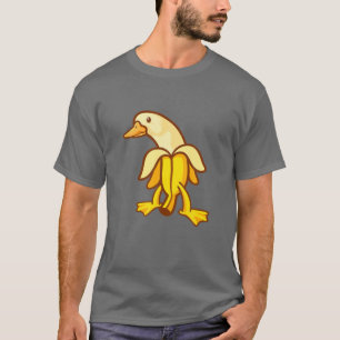 Banana Duck Anthropomorphic Animal Art T-Shirt