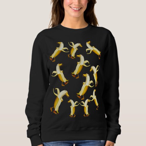 Banana Duck Anthropomorphic fruit bird Animal Sweatshirt
