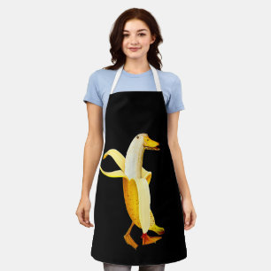 Banana Duck. Funny Anthropomorphic fruit Animals Apron