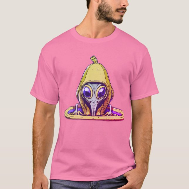 Banana-Eating Alien Logo T-Shirt (Front)