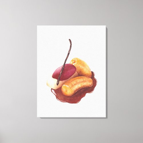 Banana Flamb Canvas Print