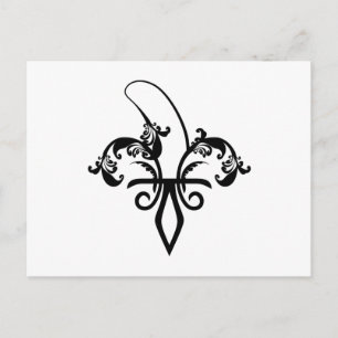 banana fleur de lis postcard