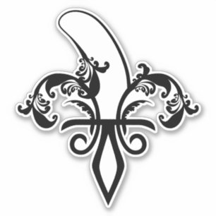 banana fleur de lis sticker